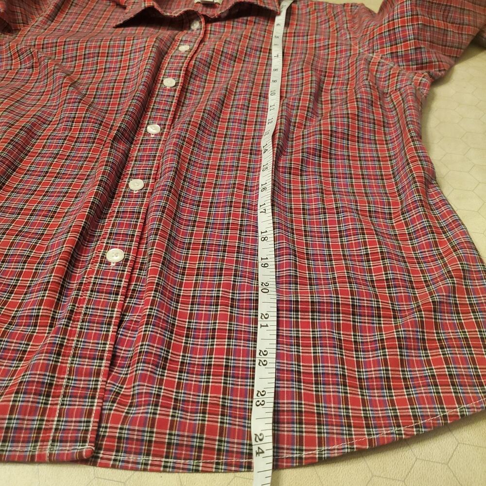 CLASSIC OUTDOOR VIBE! L.L. Bean Plaid Flannel Button Down - Picture 10 of 11